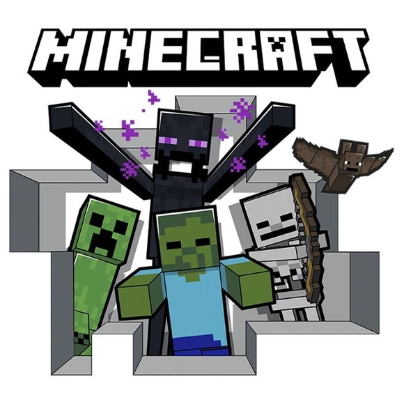 Boy's Minecraft Enemy Mobs Graphic Tee Size X Small Creeper Enderman Zombie Bat - Picture 2 of 3